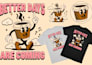 create rubber hose vintage retro cartoon illustrations